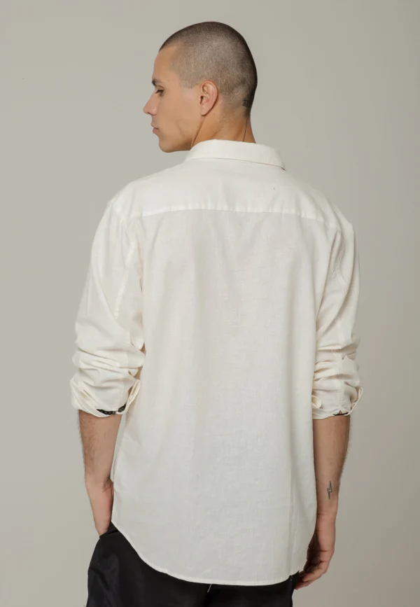 Camisa Stylo Lino Blanca - Imagen 2