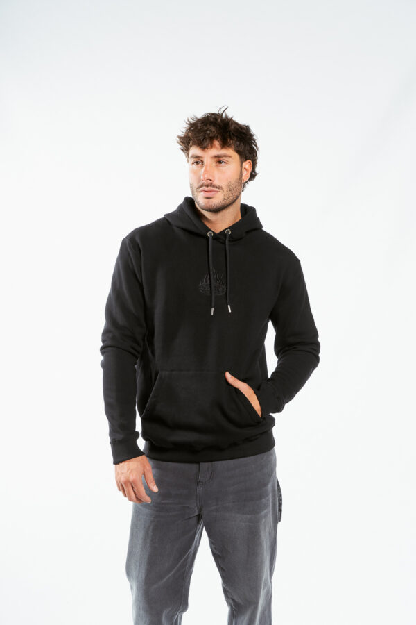 Hoodie Bordado Fire Black