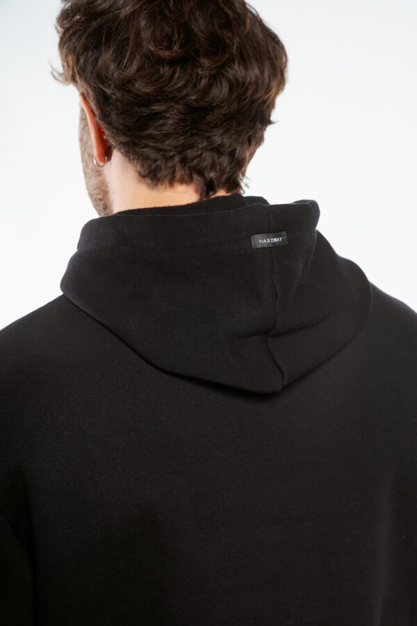 Hoodie Bordado Fire Black - Imagen 3