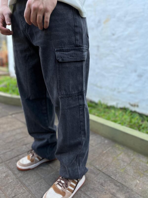 Jean Baggy Cargo Black - Imagen 2