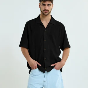 Camisa Folk Negra