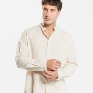 Camisa Biesanz Mao Lino Beige